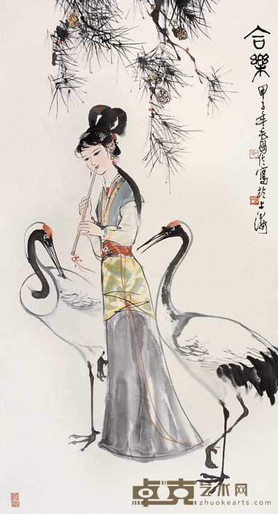 毛国伦 合乐 立轴 89×48cm